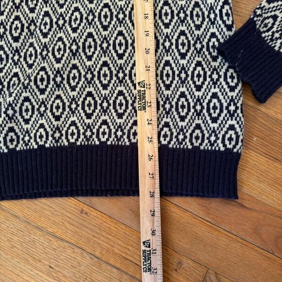 GANT RUGGER The Tuck Stitch Sweater Evening Blue Wool Size L - Picture 6 of 8